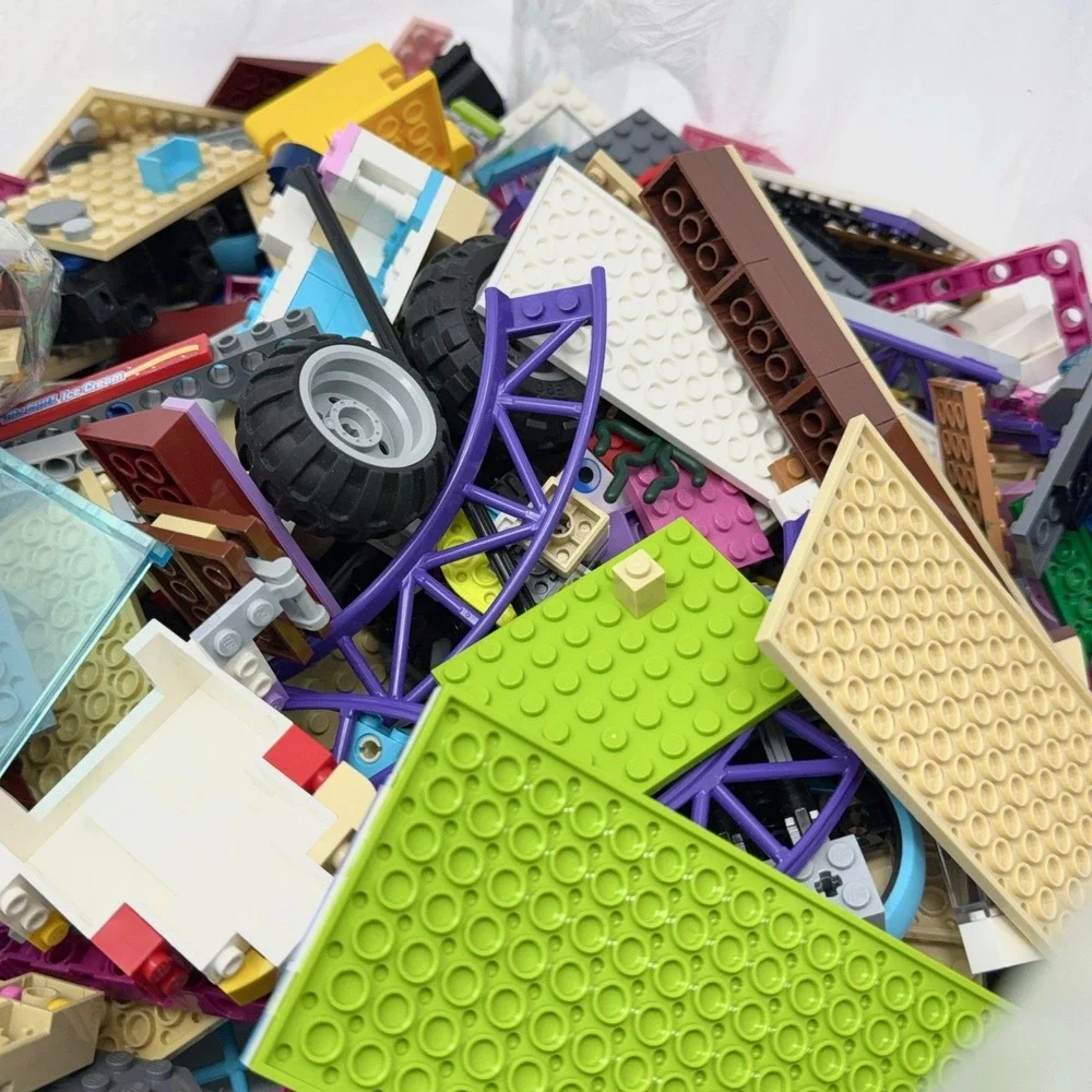 LEGO Bulk Lot Mixed Bricks Plates Wheels Pieces 5lbs Assorted Colors Themes